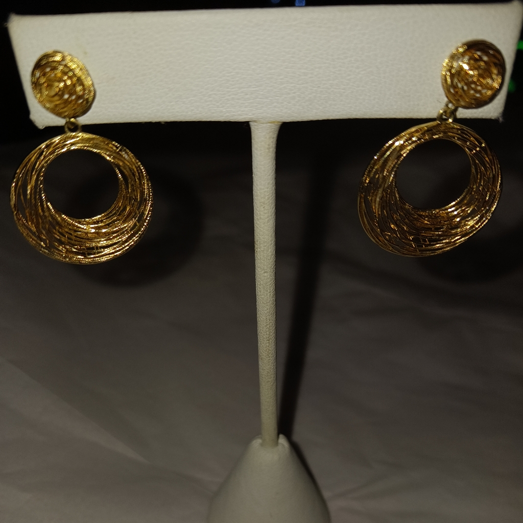 14k Solid DangingHoop Earrings